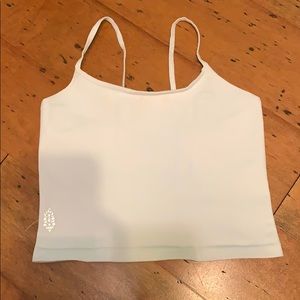 White cropped tank top